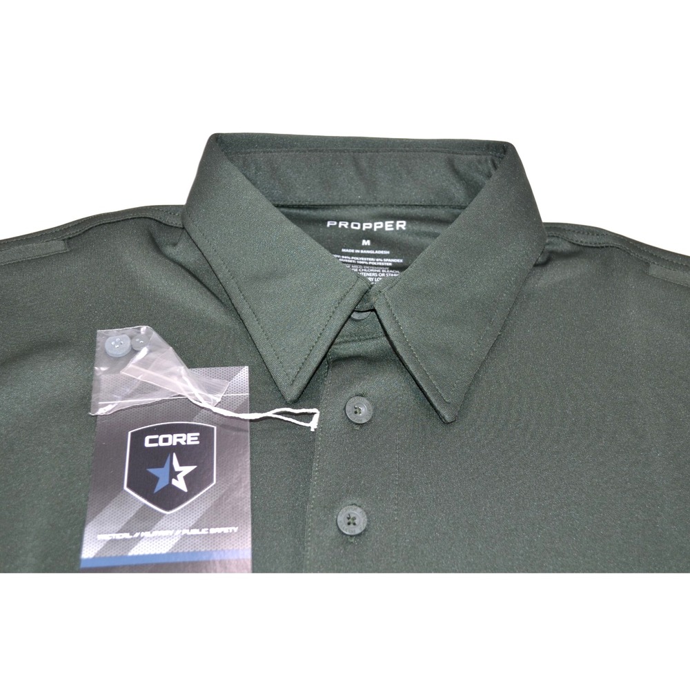 Nwt's Propper Tactical I.C.E. Performance‎ Polo Shirt  L/S Mens M  Dark Green